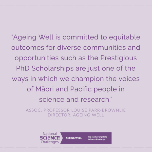 Quote from Ageing Well Director, Associate Professor Louise Parr-Brownlie.