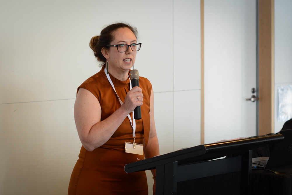 AWNSC Director Louise Parr-Brownlie speaking at an event