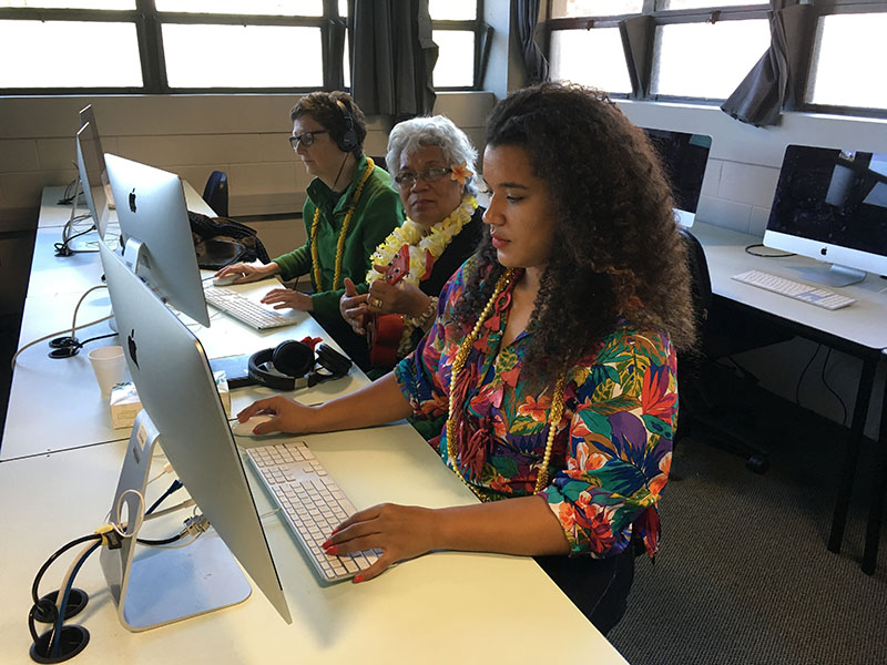 Researchers and participants in Dr Ofa Dewes' study, Tāpinga 'a Maama.