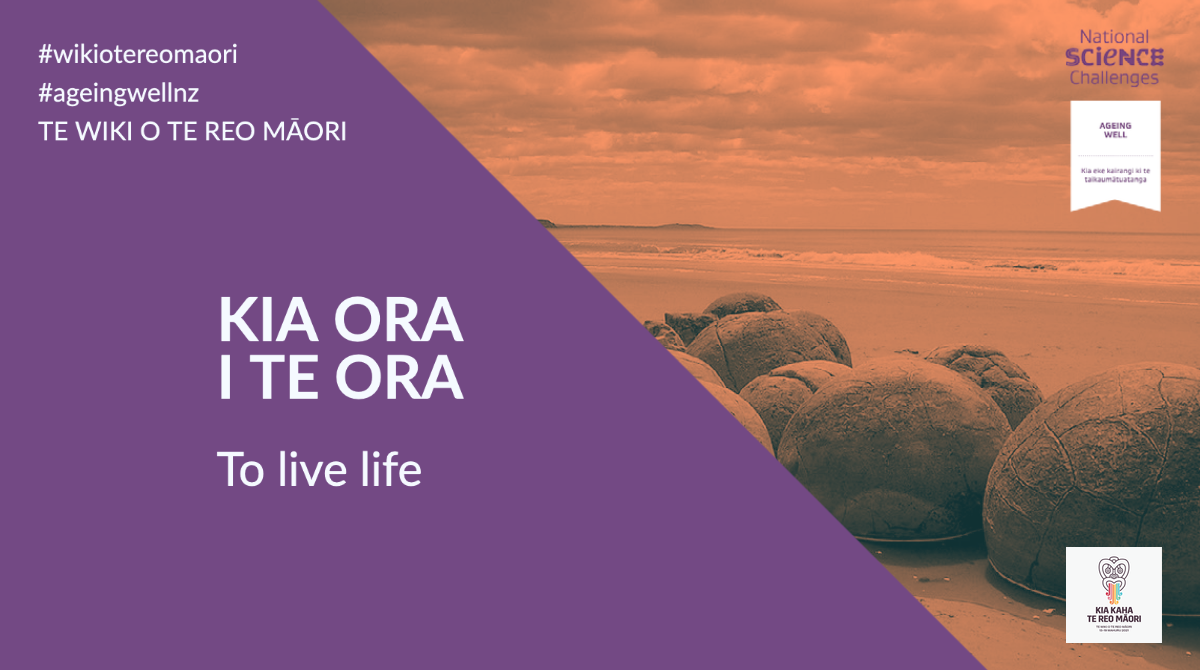 kia ora i te ora – to live life