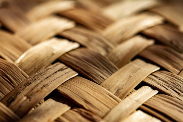 Close up of harekeke weaving